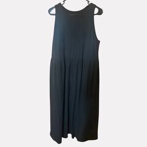 A New Day Black Maxi Dress XL Pockets Sleeveless Everyday Classic